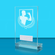 UV Colour Printed Darts L Shaped Jade Glass Award