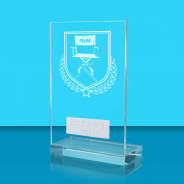 UV Colour Printed Drama L Shaped Jade Glass Award