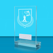 UV Colour Printed Fishing L Shaped Jade Glass Award