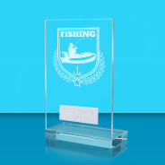 UV Colour Printed Fishing L Shaped Jade Glass Award