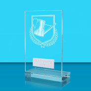 UV Colour Printed Gardening L Shaped Jade Glass Award