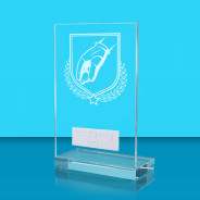 UV Colour Printed Golf L Shaped Jade Glass Award
