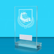 UV Colour Printed Ice Hockey L Shaped Jade Glass Award
