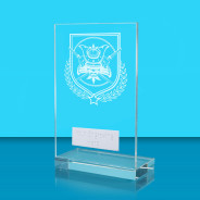 UV Colour Printed Martial Arts L Shaped Jade Glass Award