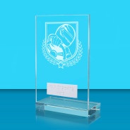 UV Colour Printed Motorsport L Shaped Jade Glass Award