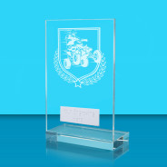 UV Colour Printed Motorsport L Shaped Jade Glass Award