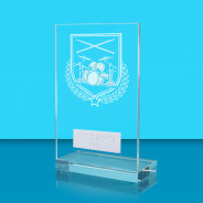 UV Colour Printed Music L Shaped Jade Glass Award
