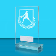 UV Colour Printed Padel Tennis L Shaped Jade Glass Award