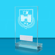 UV Colour Printed Poker L Shaped Jade Glass Award