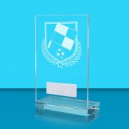 UV Colour Printed Referee L Shaped Jade Glass Award