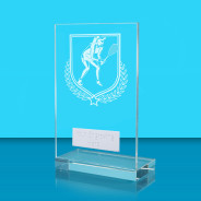 UV Colour Printed Squash L Shaped Jade Glass Award