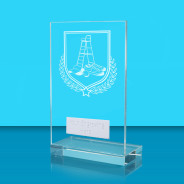 UV Colour Printed Tennis L Shaped Jade Glass Award