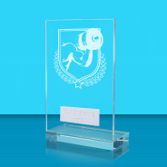 UV Colour Printed Weightlifting L Shaped Jade Glass Award