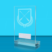 UV Colour Printed Archery L Shaped Jade Glass Award