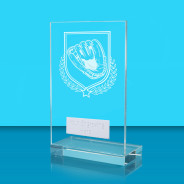 UV Colour Printed Baseball L Shaped Jade Glass Award