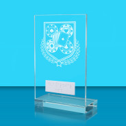 UV Colour Printed Poker L Shaped Jade Glass Award
