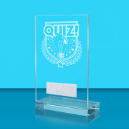 UV Colour Printed Quiz L Shaped Jade Glass Award