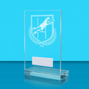 UV Colour Printed Rugby L Shaped Jade Glass Award