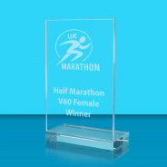 L Shaped Jade Glass Award