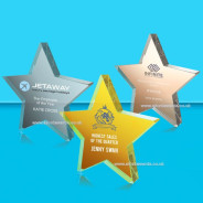 Star Chroma Gold, Silver, Bronze Glass Award