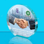 Utopia Handshake Glass Award