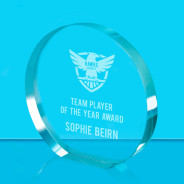 Utopia Jade Glass Award - Laser Engraving