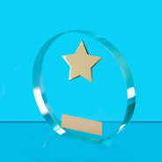 Utopia Jade Glass Award with Star