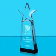 Houston Crystal Star Award - Laser Engraving