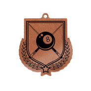 Colour Printed Pool Shield Shaped Medal