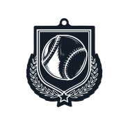 Colour Printed Baseball Shield Shaped Medal