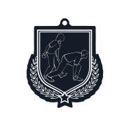 Colour Printed Bowls Shield Shaped Medal