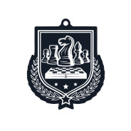 Colour Printed Chess Shield Shaped Medal