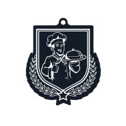Colour Printed Cooking Shield Shaped Medal