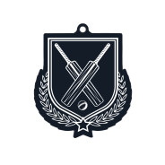 Colour Printed Cricket Shield Shaped Medal