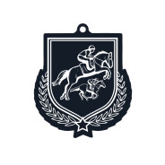 Colour Printed Show Jumping Shield Shaped Medal