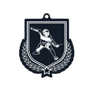 Colour Printed Fencing Shield Shaped Medal