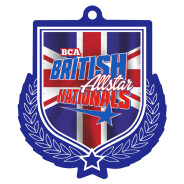 Colour Printed Blue Shield Shaped Medal
