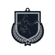 Colour Printed Table Tennis Shield Shaped Medal