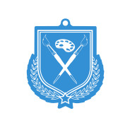 Colour Printed Art Shield Shaped Medal
