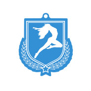 Colour Printed Dance Shield Shaped Medal