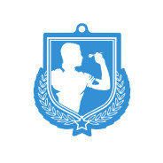 Colour Printed Darts Shield Shaped Medal