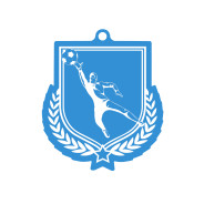 Colour Printed Football Shield Shaped Medal
