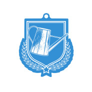 Colour Printed Gardening Shield Shaped Medal