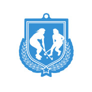 Colour Printed Hockey Shield Shaped Medal