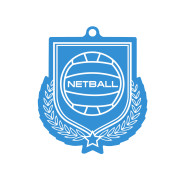 Colour Printed Netball Shield Shaped Medal