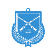 Colour Printed Shooting Shield Shaped Medal