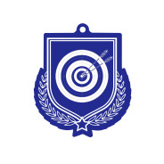 Colour Printed Archery Shield Shaped Medal
