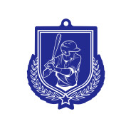 Colour Printed Baseball Shield Shaped Medal