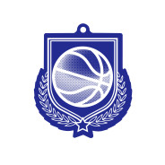 Colour Printed Basketball Shield Shaped Medal
