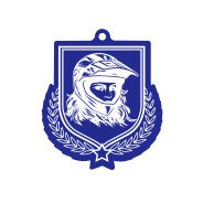 Colour Printed Motorsport Shield Shaped Medal
